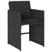 Set mobilier de grădină cu perne, 15 piese, negru, poliratan - WALTI WALTI