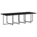 Set mobilier de grădină cu perne, 15 piese, negru, poliratan - WALTI WALTI