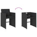 Set mobilier de grădină cu perne, 15 piese, negru, poliratan - WALTI WALTI