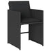 Set mobilier de grădină cu perne, 17 piese, negru, poliratan - WALTI WALTI