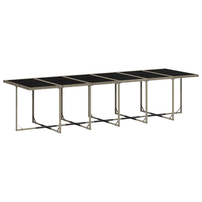 Set mobilier de grădină cu perne, 17 piese, gri, poliratan - WALTI WALTI