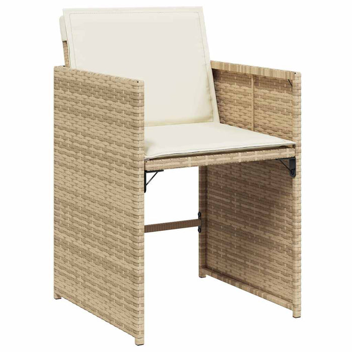 Set mobilier de grădină cu perne, 17 piese, bej, poliratan WALTI