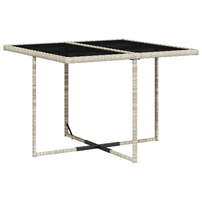 Set mobilier de grădină cu perne, 5 piese gri deschis poliratan - WALTI WALTI