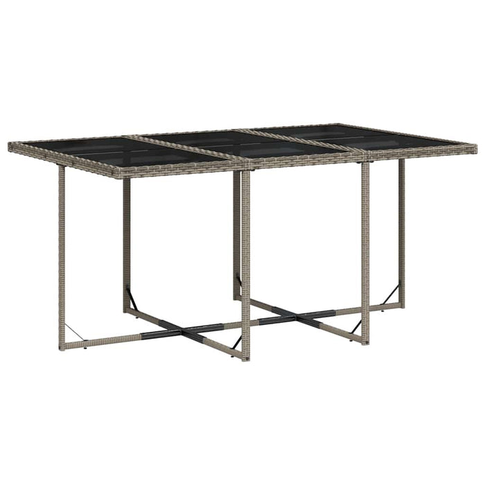 Set mobilier de grădină cu perne, 7 piese, gri, poliratan WALTI