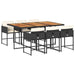 Set mobilier de grădină cu perne, 7 piese, negru, poliratan - WALTI WALTI