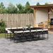 Set mobilier de exterior cu perne, 11 piese, negru, poliratan - WALTI WALTI