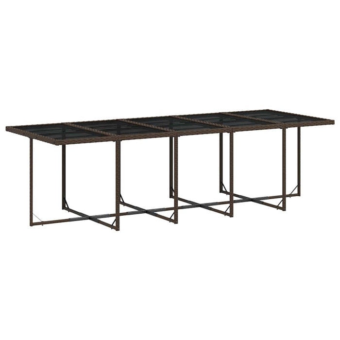 Set mobilier de grădină cu perne, 11 piese, maro, poliratan WALTI