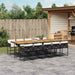 Set mobilier de exterior cu perne, 11 piese, negru, poliratan - WALTI WALTI
