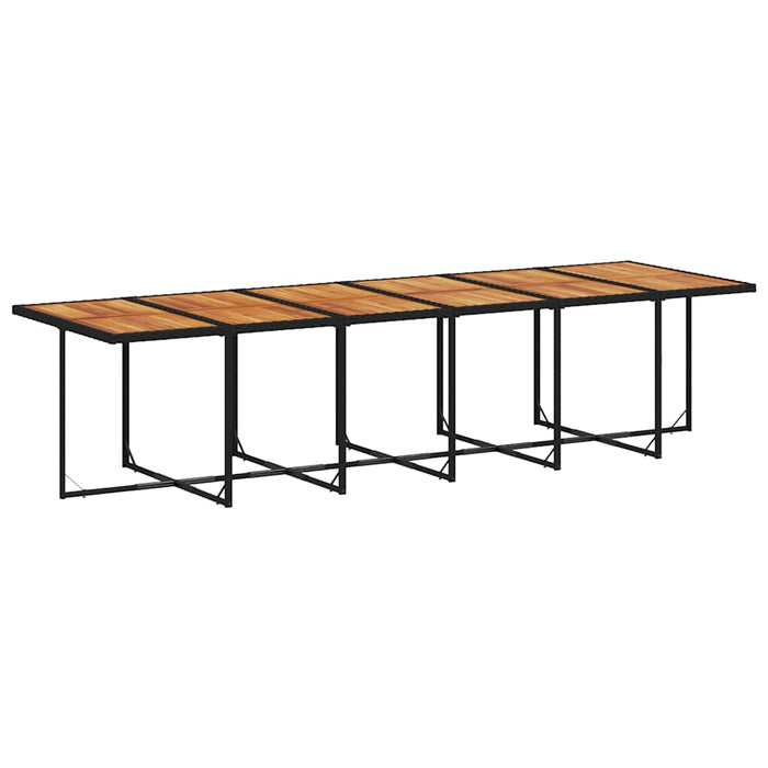 Set mobilier de grădină cu perne, 13 piese, negru, poliratan - WALTI WALTI