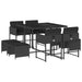 Set mobilier de grădină cu perne, 9 piese, negru, poliratan - WALTI WALTI