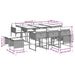 Set mobilier de exterior cu perne, 11 piese, negru, poliratan - WALTI WALTI