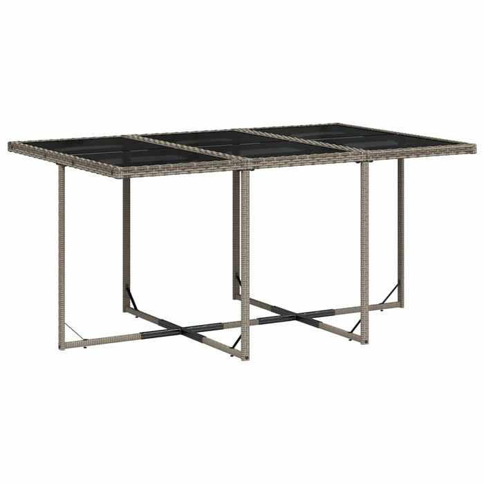 Set mobilier de grădină cu perne, 11 piese, gri, poliratan WALTI