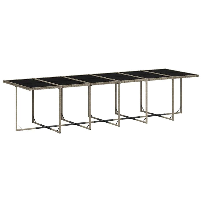 Set mobilier de grădină cu perne, 17 piese, gri, poliratan - WALTI WALTI