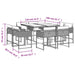 Set mobilier de grădină cu perne, 9 piese, negru, poliratan - WALTI WALTI