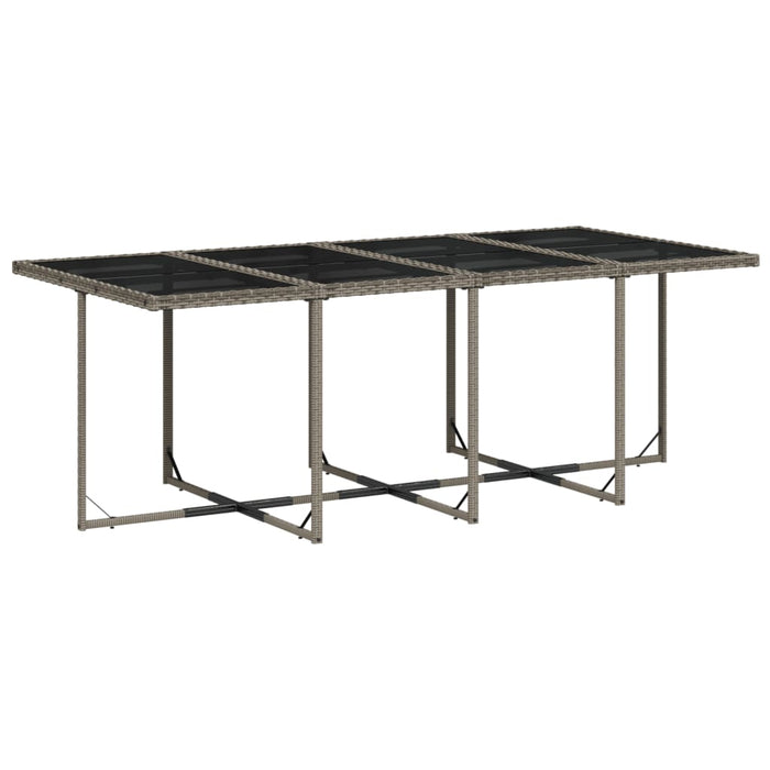 Set mobilier de grădină cu perne, 13 piese, gri, poliratan - WALTI WALTI