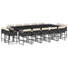 Set mobilier de grădină cu perne, 15 piese, negru, poliratan - WALTI WALTI