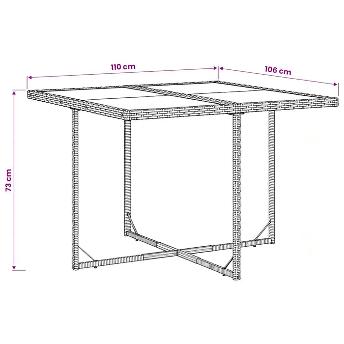 Set mobilier de grădină cu perne, 5 piese, negru, poliratan WALTI