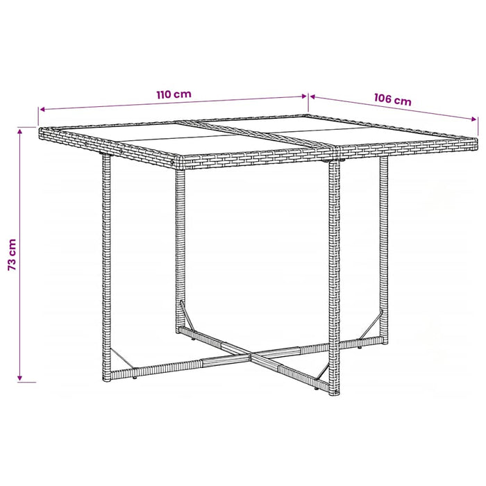Set mobilier de grădină cu perne, 5 piese, negru, poliratan - WALTI WALTI