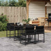 Set mobilier de grădină cu perne, 5 piese, negru, poliratan - WALTI WALTI