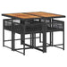 Set mobilier de grădină cu perne, 5 piese, negru, poliratan - WALTI WALTI