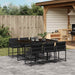 Set mobilier de grădină cu perne, 7 piese, negru, poliratan - WALTI WALTI