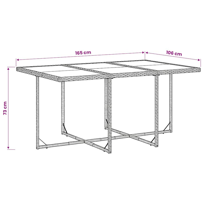 Set mobilier de grădină cu perne, 7 piese, gri, poliratan - WALTI WALTI