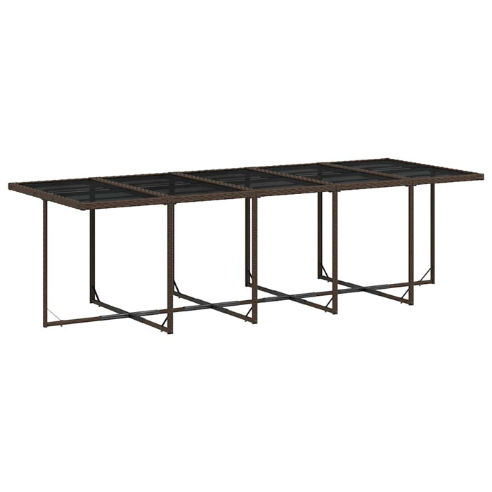 Set mobilier de grădină cu perne, 11 piese, maro, poliratan WALTI