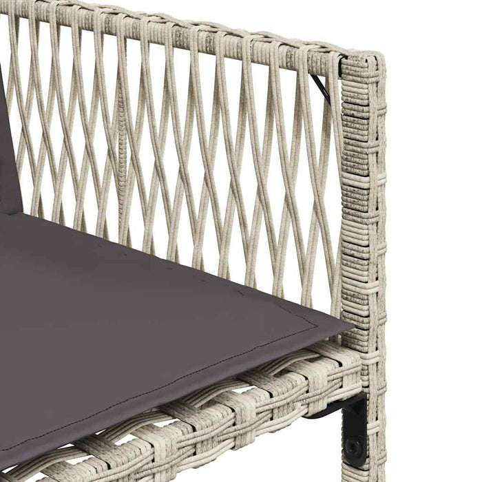 Set mobilier de grădină cu perne 13 piese gri deschis poliratan - WALTI WALTI