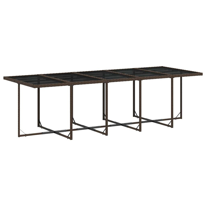Set mobilier de grădină cu perne, 15 piese, maro, poliratan WALTI