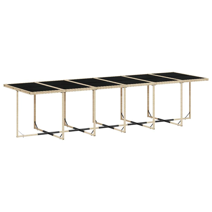 Set mobilier de grădină cu perne, 17 piese, bej, poliratan WALTI
