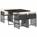 Set mobilier de grădină cu perne, 5 piese, negru, poliratan - WALTI WALTI