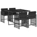 Set mobilier de grădină cu perne, 5 piese, negru, poliratan - WALTI WALTI