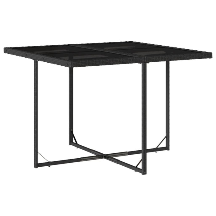 Set mobilier de grădină cu perne, 5 piese, negru, poliratan - WALTI WALTI