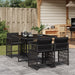 Set mobilier de grădină cu perne, 5 piese, negru, poliratan - WALTI WALTI