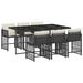 Set mobilier de grădină cu perne, 7 piese, negru, poliratan - WALTI WALTI