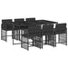 Set mobilier de grădină cu perne, 7 piese, negru, poliratan - WALTI WALTI