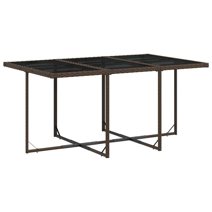 Set mobilier de grădină cu perne, 7 piese, maro, poliratan WALTI