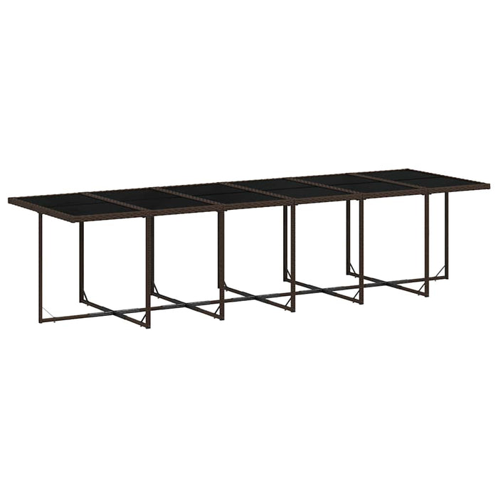 Set mobilier de grădină, 13 piese, maro, cu perne, poliratan - WALTI WALTI