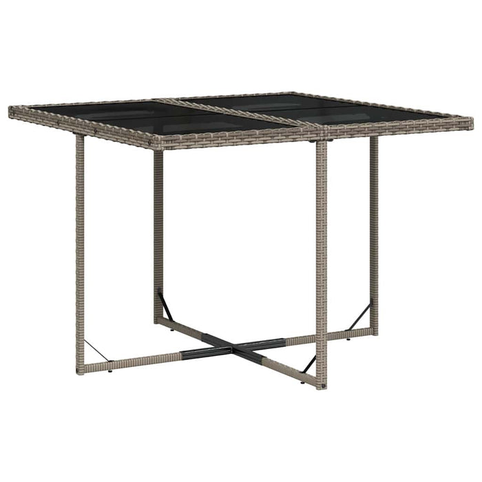 Set mobilier grădină cu perne, 9 piese, gri, poliratan WALTI