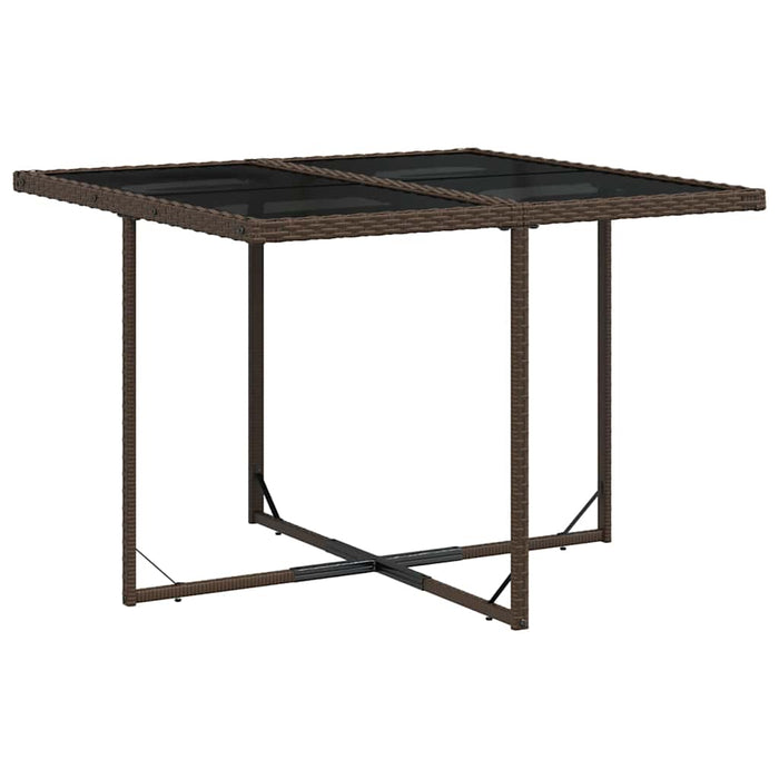 Set mobilier de grădină cu perne, 9 piese, maro, poliratan WALTI