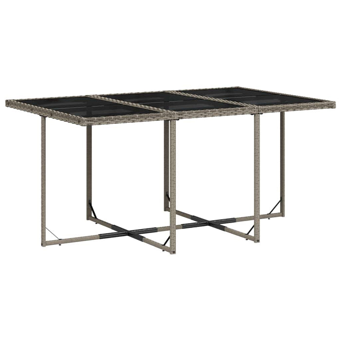 Set mobilier de grădină cu perne, 11 piese, gri, poliratan WALTI