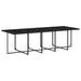 Set mobilier de grădină cu perne, 15 piese, negru, poliratan - WALTI WALTI