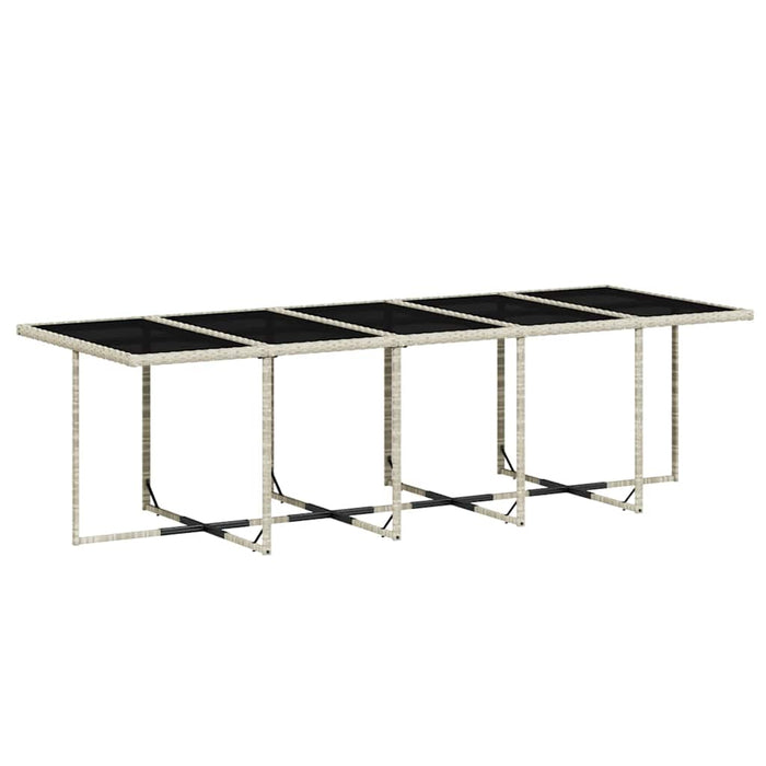 Set mobilier de grădină cu perne 15 piese gri deschis poliratan - WALTI WALTI