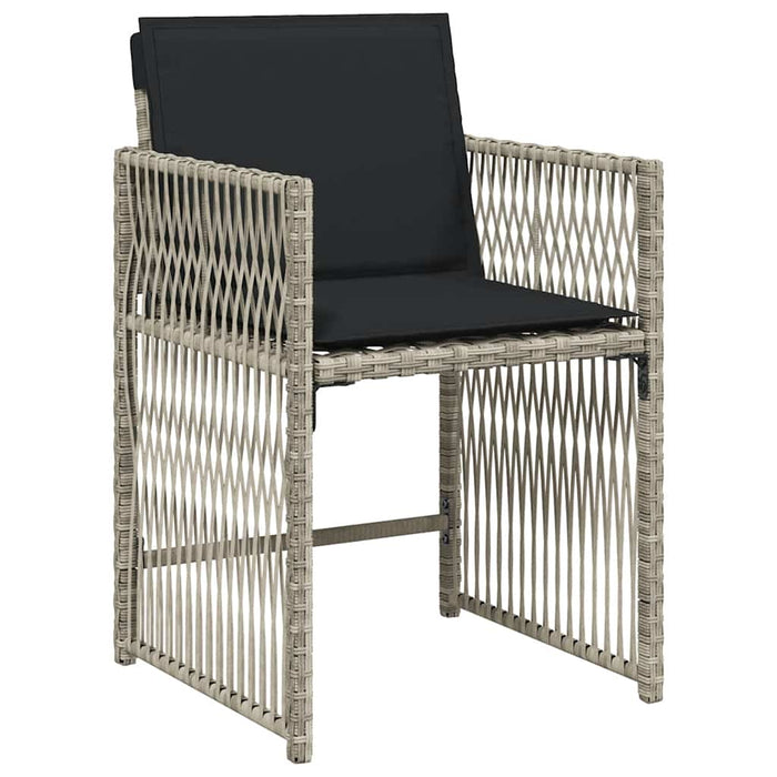 Set mobilier de grădină cu perne 15 piese gri deschis poliratan - WALTI WALTI
