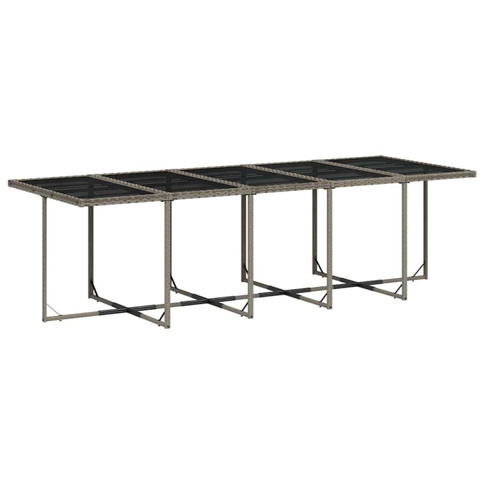 Set mobilier de grădină cu perne, 15 piese, gri, poliratan WALTI