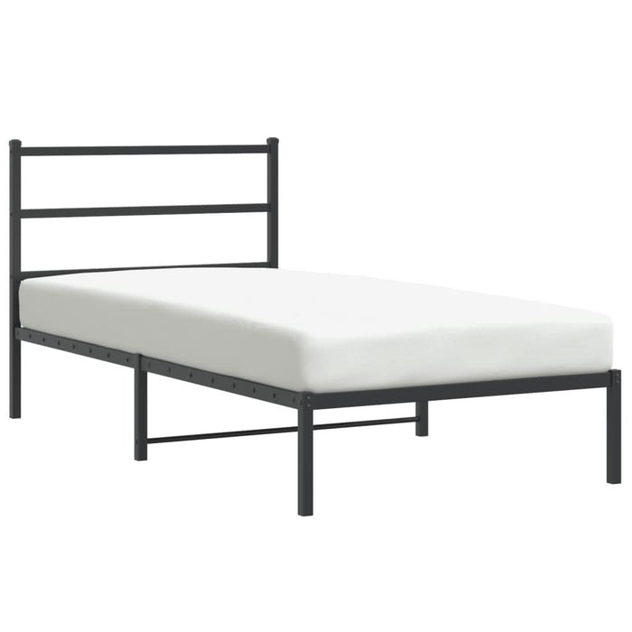Cadru de pat din metal cu tăblie, negru, 100x200 cm - WALTI WALTI