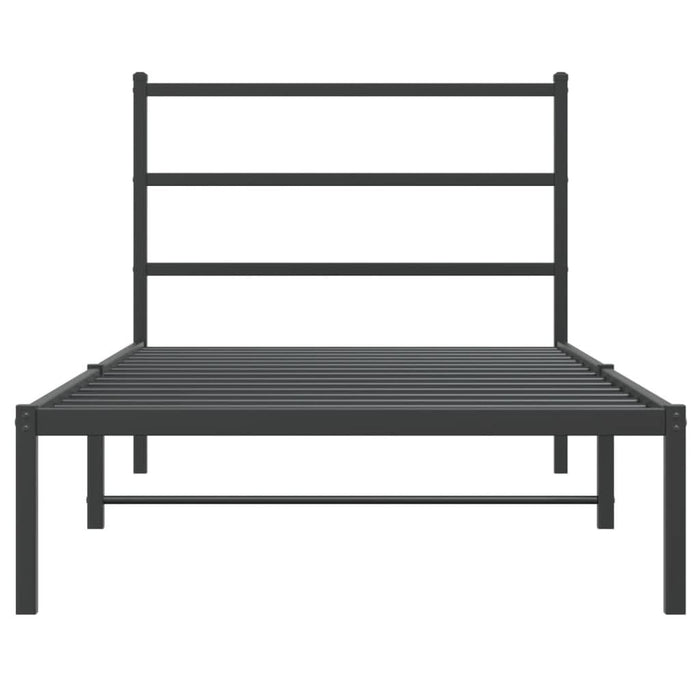Cadru de pat din metal cu tăblie, negru, 100x200 cm - WALTI WALTI