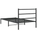 Cadru de pat din metal cu tăblie, negru, 100x200 cm - WALTI WALTI