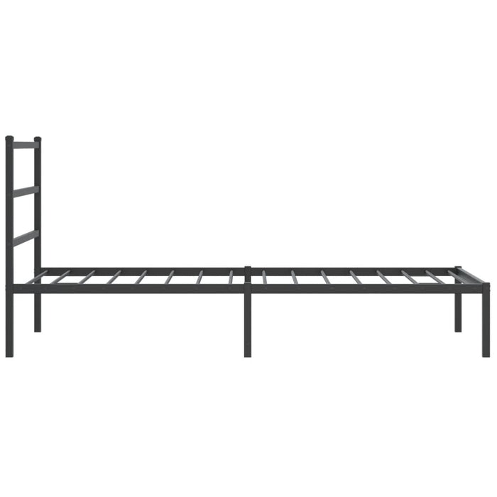 Cadru de pat din metal cu tăblie, negru, 107x203 cm WALTI