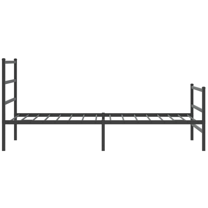 Cadru pat metalic cu tăblii de cap/picioare, -negru, 107x203 cm - WALTI WALTI